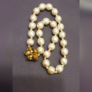 Miriam Haskell Niki Cream Pearl Necklace